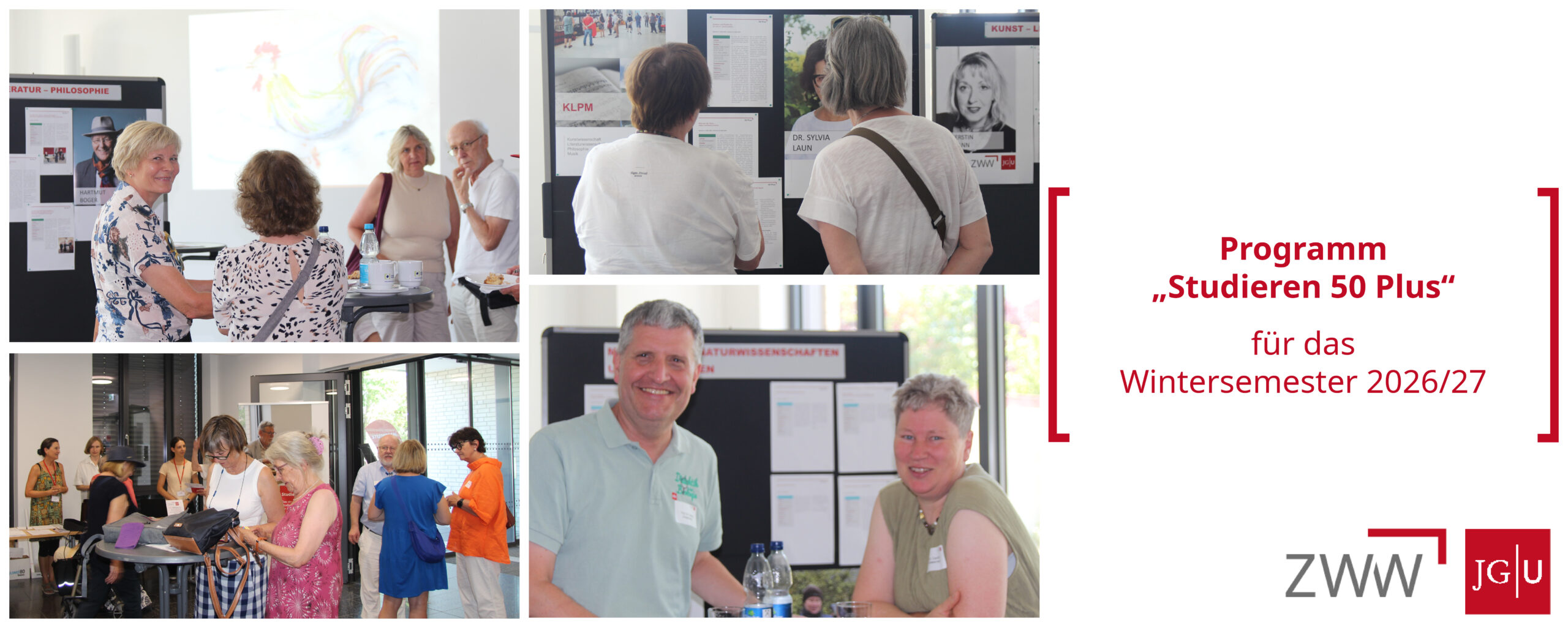 Das Programm 'Studieren 50 Plus' für das WiSe 2026/27 ist jetzt erhältlich. - Foto: © ZWW Das Programm 'Studieren 50 Plus' für das WiSe 2026/27 ist jetzt erhältlich. - Foto: © ZWW